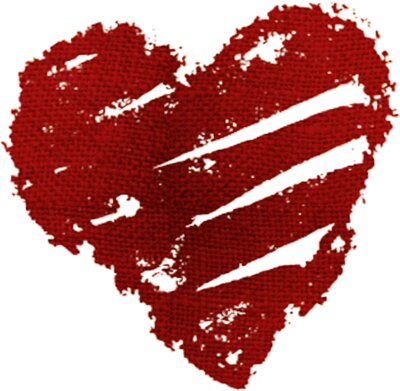 Scratched Up Heart psd75530